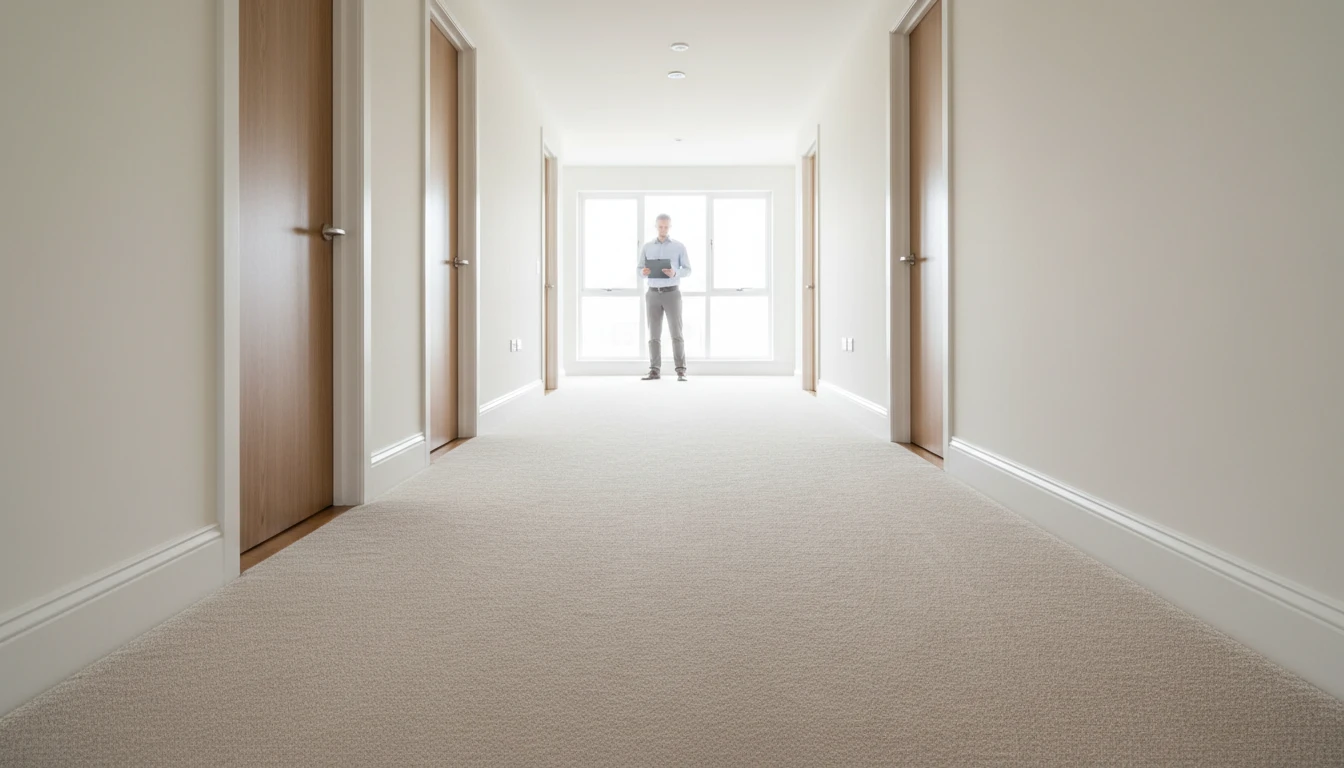 Empty apartment with clean carpets